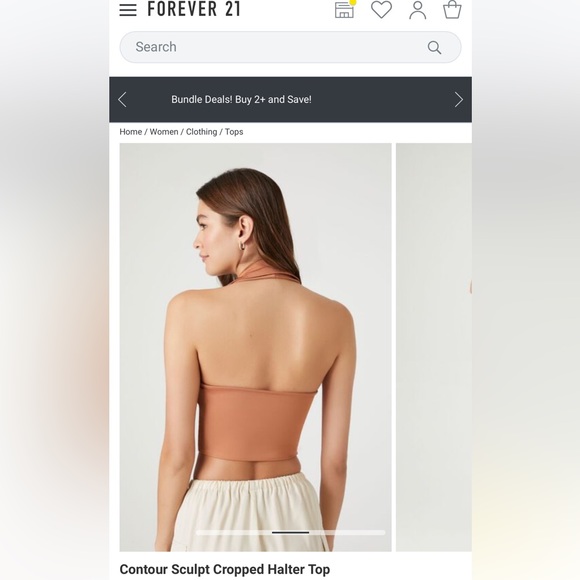 Forever 21 Contour Sculpt Cropped Halter Top✨ - Picture 5 of 5